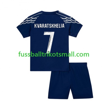 Fußballtrikots Paris Saint-Germain Khvicha Kvaratskhelia 7 Kinder 2024-2025 Kurzarm Fourth trikot kaufen